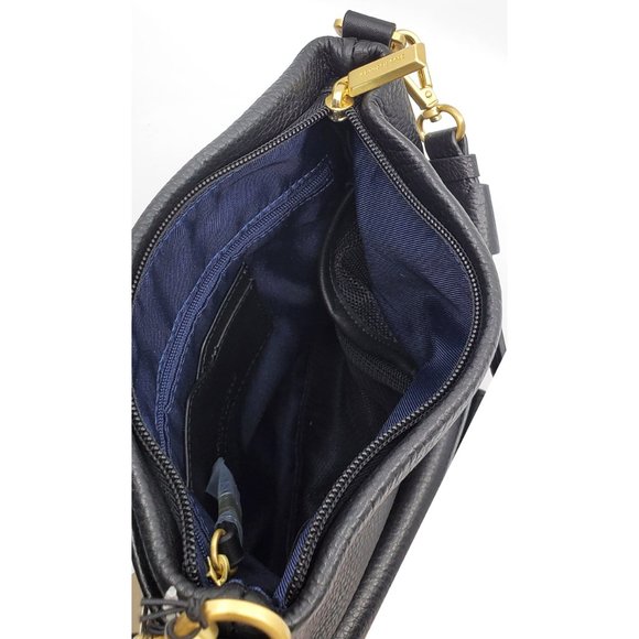 New Kenneth Cole New York Black Crosby Leather Crossbody $85.00 - Picture 3 of 4